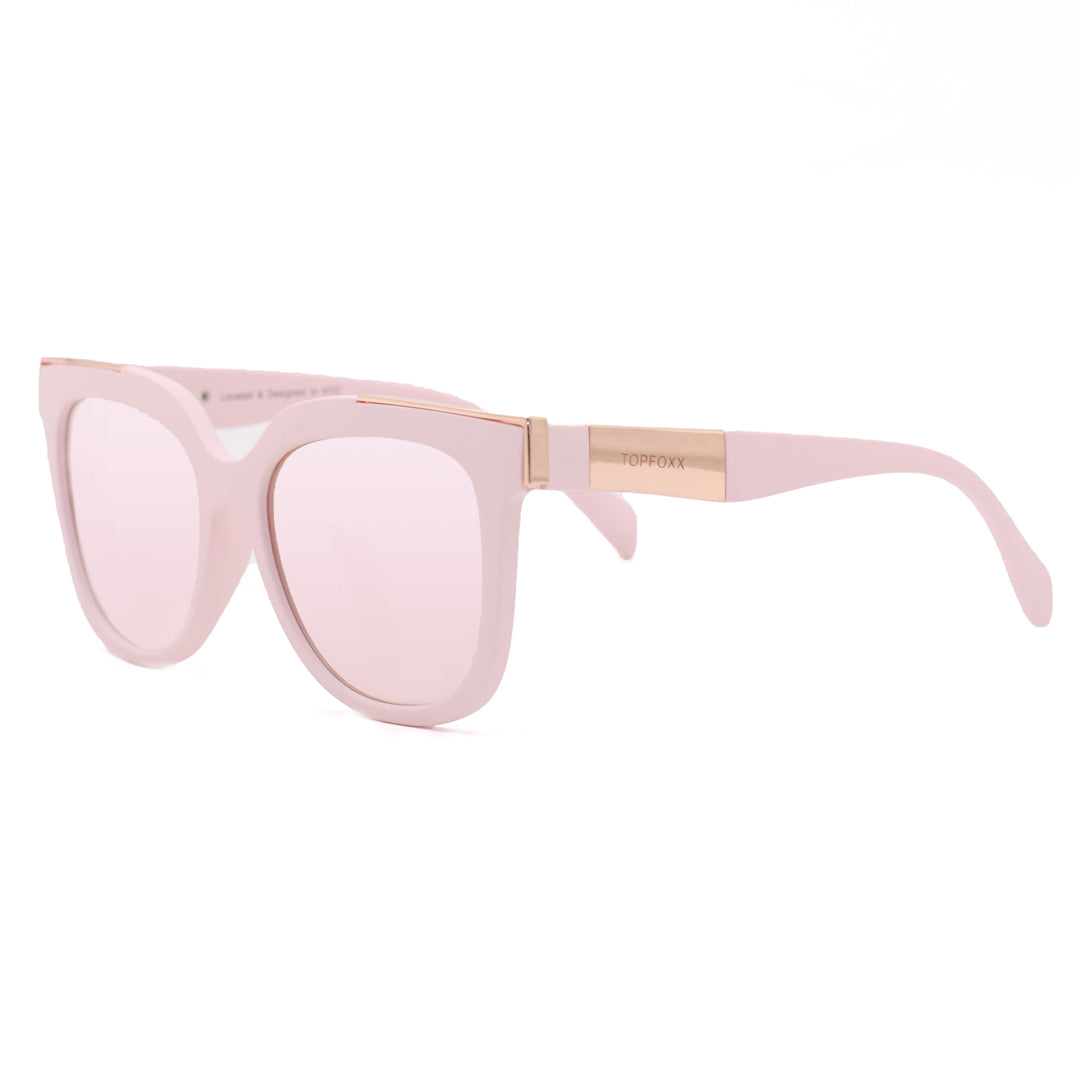 coco - rosegold frame rosegold lens wayfarer sunglasses by topfoxx