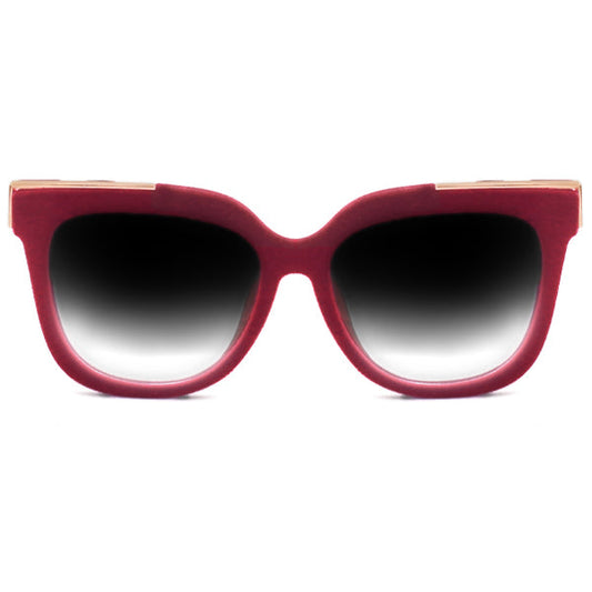 Coco - Red Velvet Frame Black Lens Wayfarer Sunglasses by TopFoxx