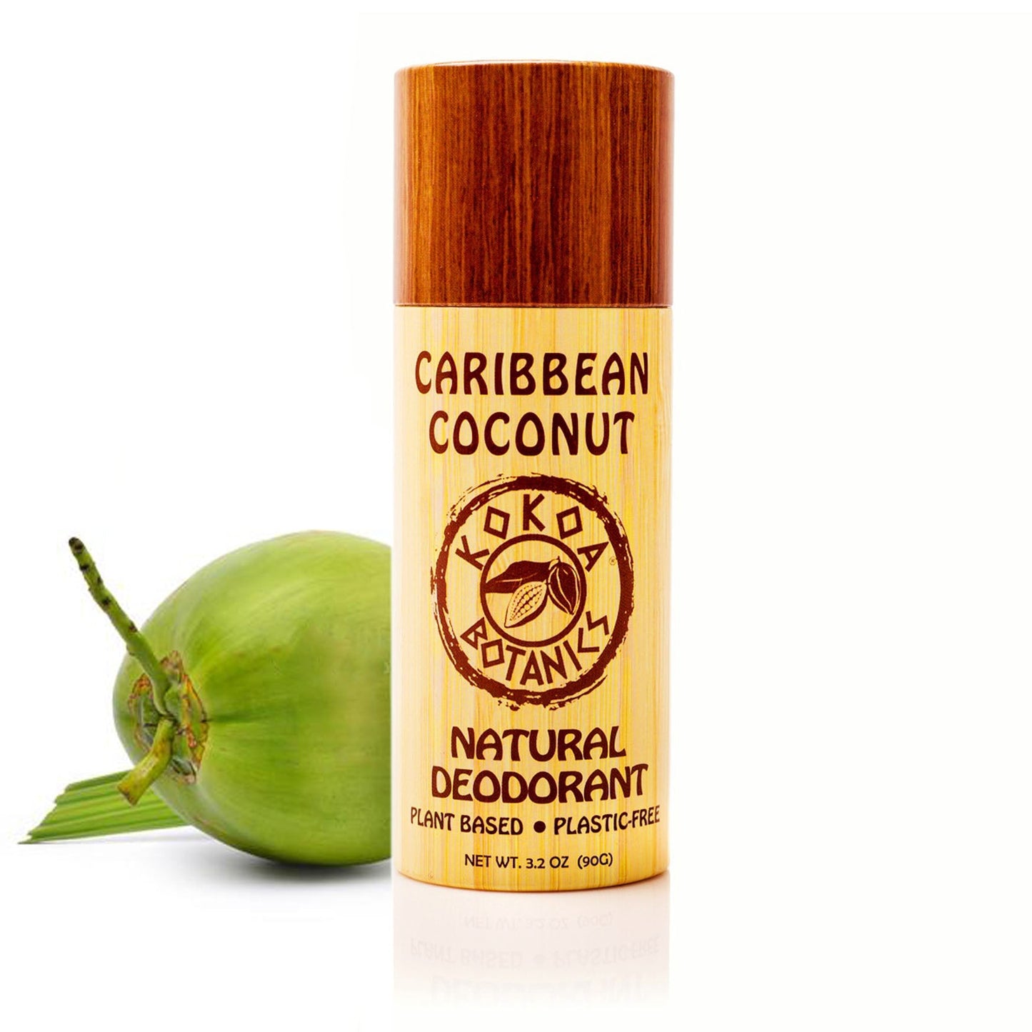 caribbean coconut – natural detox deodorant - sport - aluminum-free - plastic-free 3.2 oz by kokoabotanics