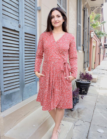 Cranberry Organic Wrap Dress by Passion Lilie