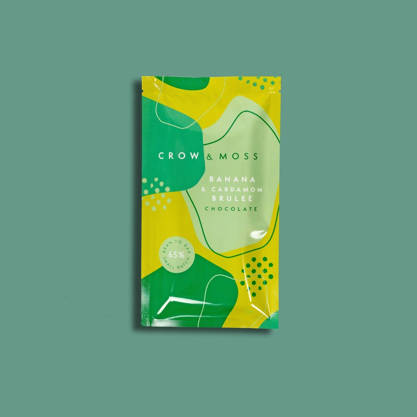 banana cardamom brulee chocolate bar 65% - case of 15 by farm2me