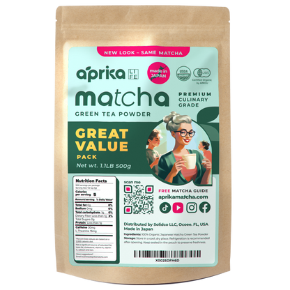 Organic Japanese Matcha Green Tea Powder by Aprika Life