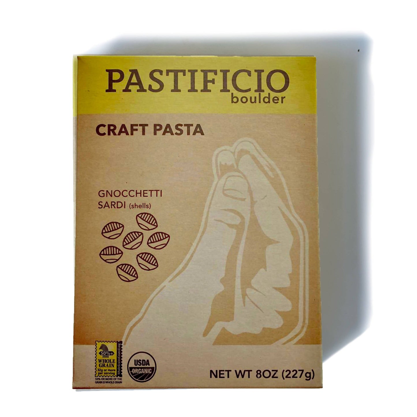 pastificio boulder gnocchetti sardi - heritage ancient wheat pasta boxes - 12 boxes x 8oz by farm2me