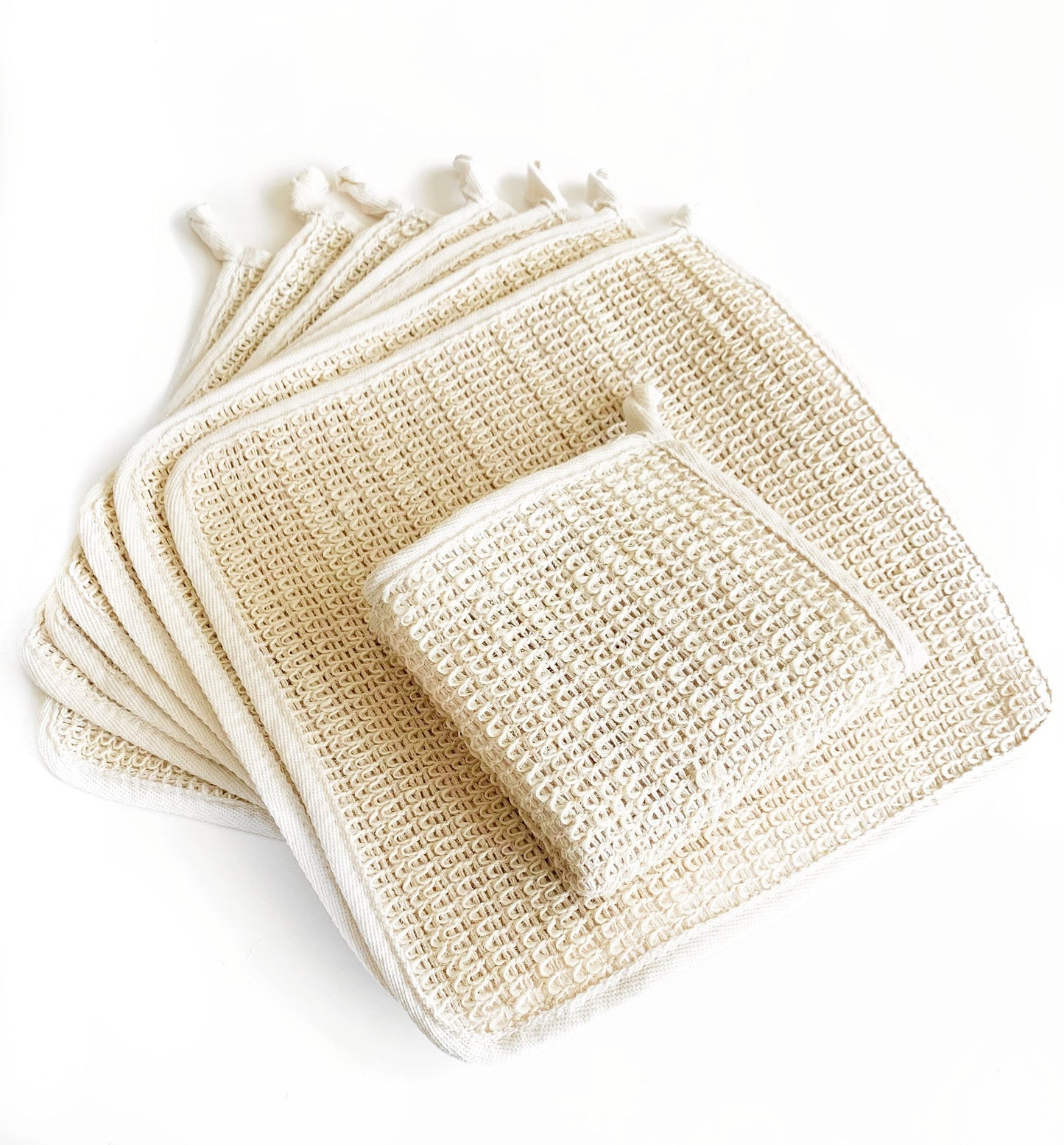 natural sisal washcloth - gentle exfoliating face and body cloth by kokoabotanics