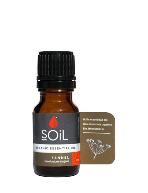 organic fennel essential oil (foeniculum vulgarus) 10ml by soil organic aromatherapy and skincare