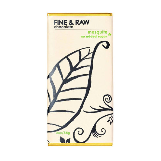 Fine and Raw Mesquite Chocolate Bars, Organic, No Added Sugar - 10 Bars x 2oz by Farm2Me