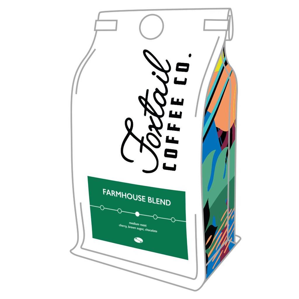 farmhouse blend whole bean coffee bags - 6 x 12 oz by farm2me