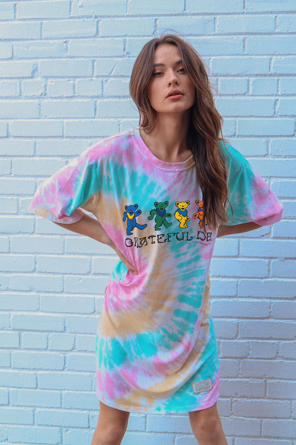 grateful dead tee dress tie-dye by people of leisure