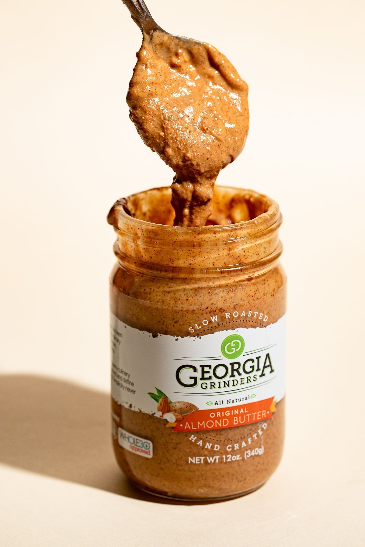 georgia grinders 12 oz whole30 nut butter assortment 4 pack (original almond butter, cashew butter, pecan butter, hazelnut butter) - (cp-cl) by georgia grinders