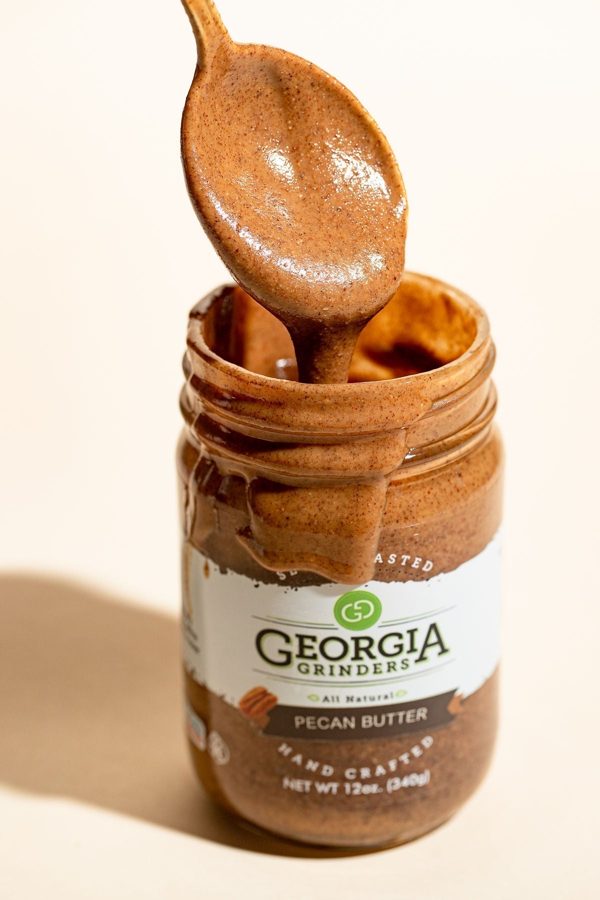 georgia grinders 12 oz whole30 (2) nut butter assortment 4 pack (original almond butter, cashew butter, pecan butter, salt free almond butter) - (cp-cl) by georgia grinders