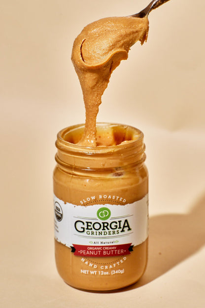 Georgia Grinders Organic Creamy Peanut Butter 4 Pack (12 oz Jars) - (CP-CL) by Georgia Grinders