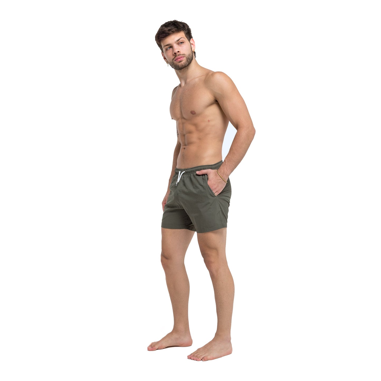 green - 5" swim trunks by bermies