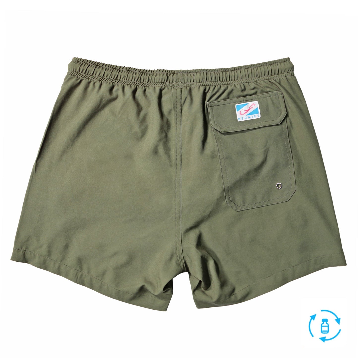 green - 5" swim trunks by bermies