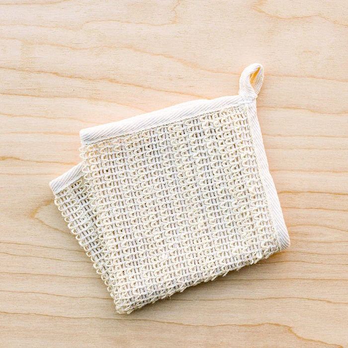 natural sisal washcloth - gentle exfoliating face and body cloth by kokoabotanics