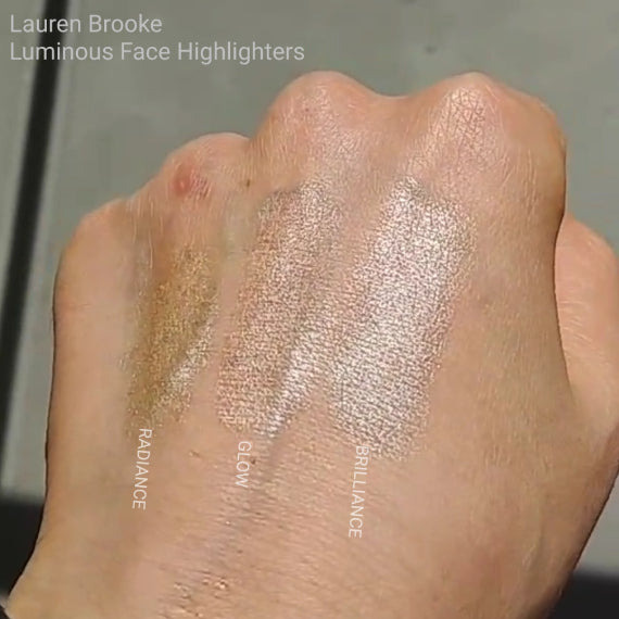 luminous crème highlighter samples by lauren brooke cosmetiques