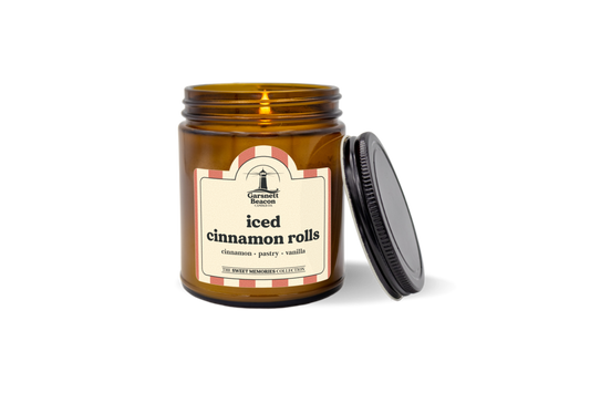 Iced Cinnamon Rolls Candle by Garsnett Beacon Candle Co.