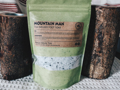 Mountain Man Tea-Infused Foot Soak Salts For Men by Beach House Teas