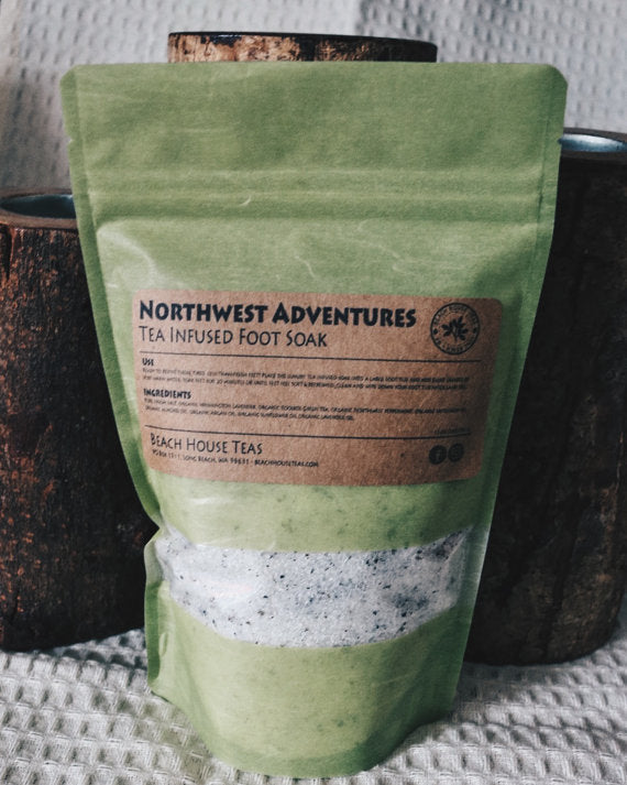 northwest adventures tea-infused foot soak salts by beach house teas