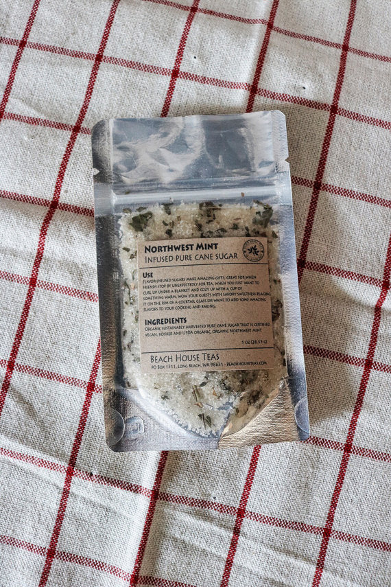 pacific northwest mint infused artisan culinary sugar by beach house teas