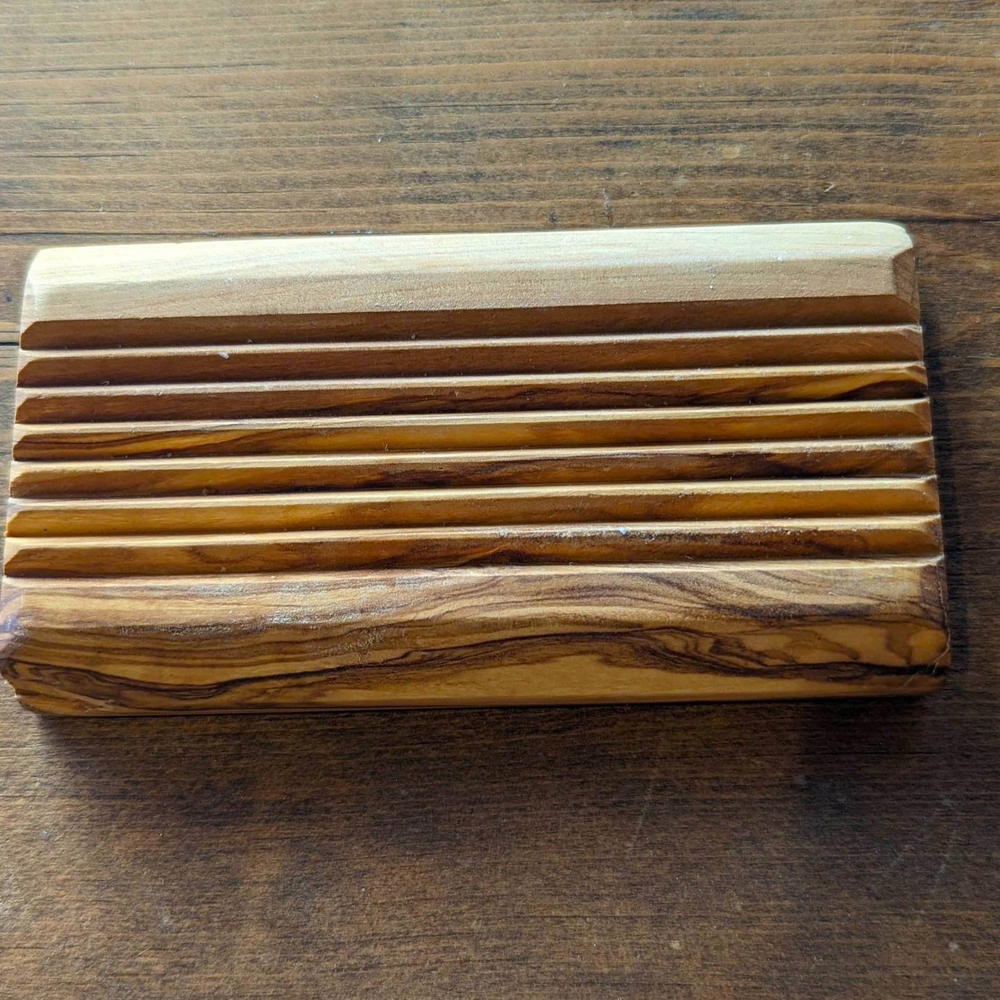 olive wood soap dish rectangle by distinct bath & body