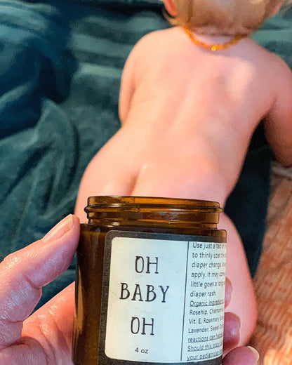 Oh Baby Oh! " What a bum!" Organic Diaper Balm - to help soothe any bottom (including adults) by Sweet Harvest Farms