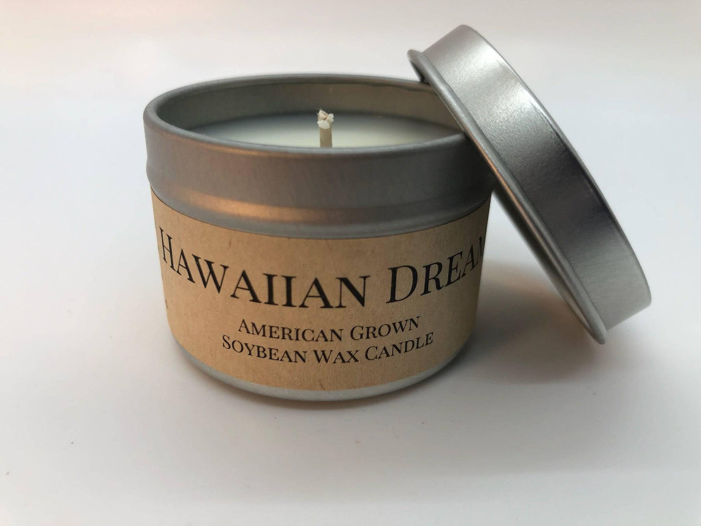 hawaiian dream soy wax candle | 2 oz travel tin by prairie fire tallow, candles, and lavender