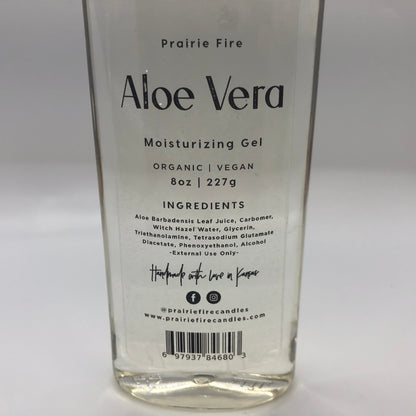 Aloe Vera Moisturizing Gel - 8 oz by Prairie Fire Tallow, Candles, and Lavender