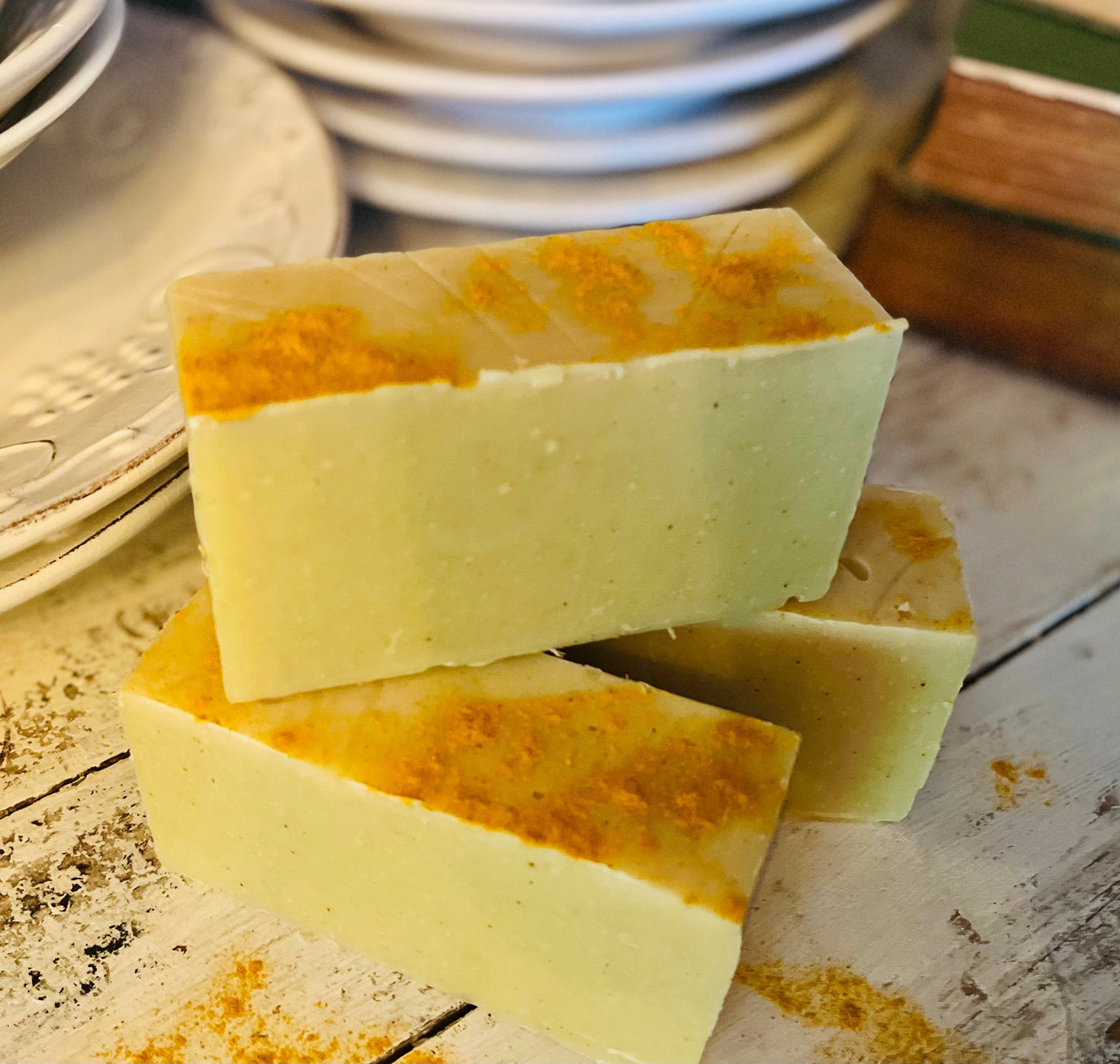 tumeric handmade organic soap by sweet harvest farms