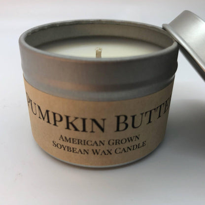 Pumpkin Butter Soy Wax Candle | 2 oz Travel Tin by Prairie Fire Tallow, Candles, and Lavender