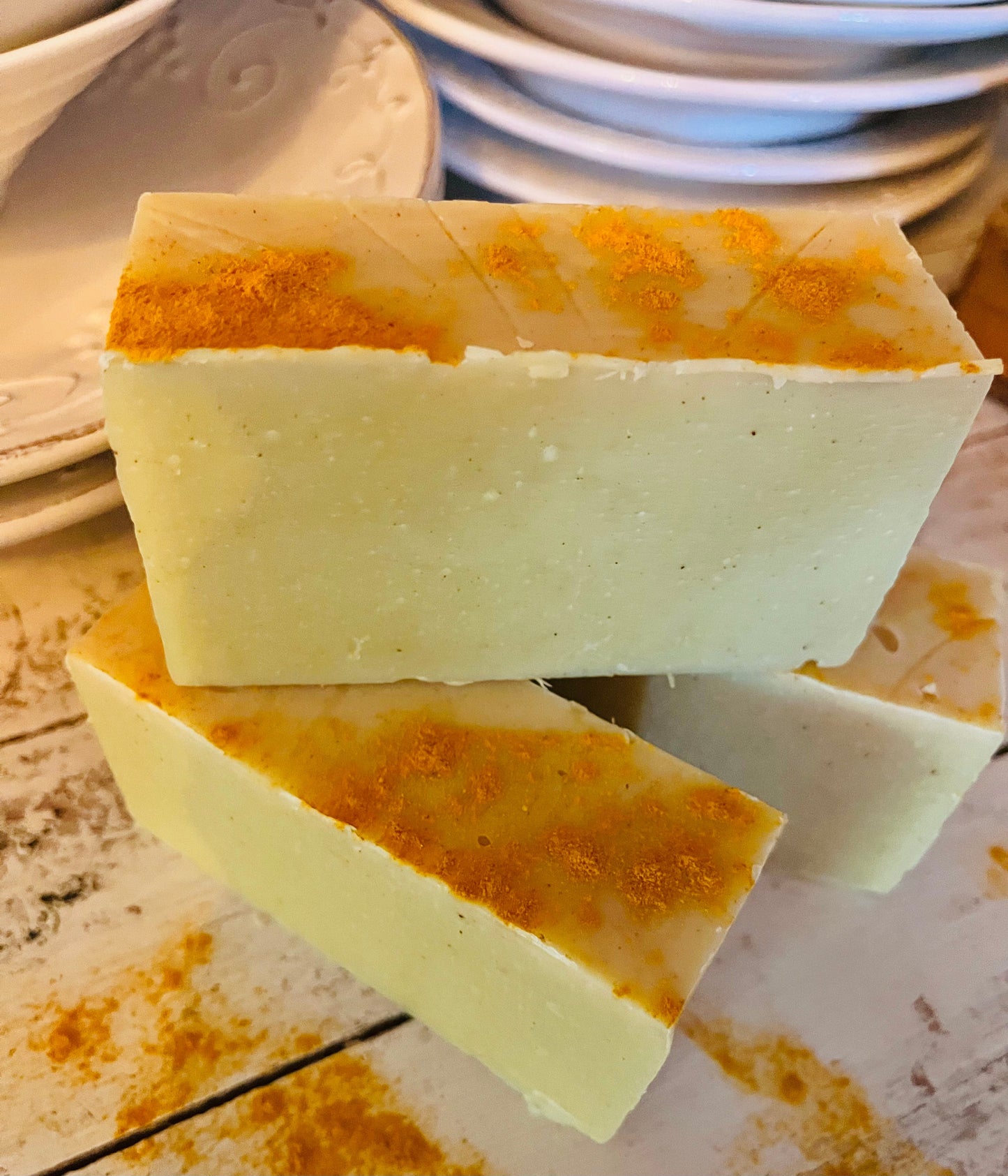 tumeric handmade organic soap by sweet harvest farms