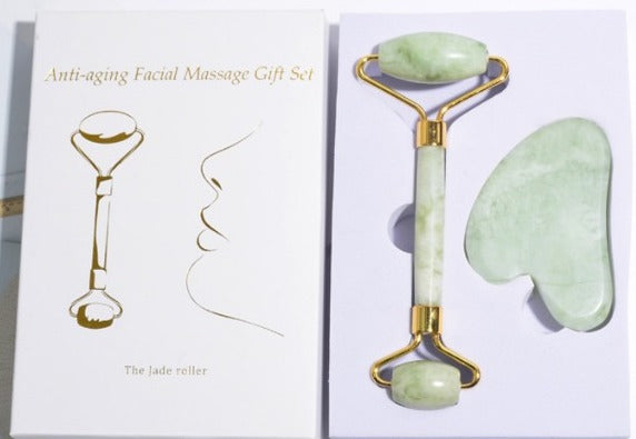 jade roller & gua sha gift box by benat