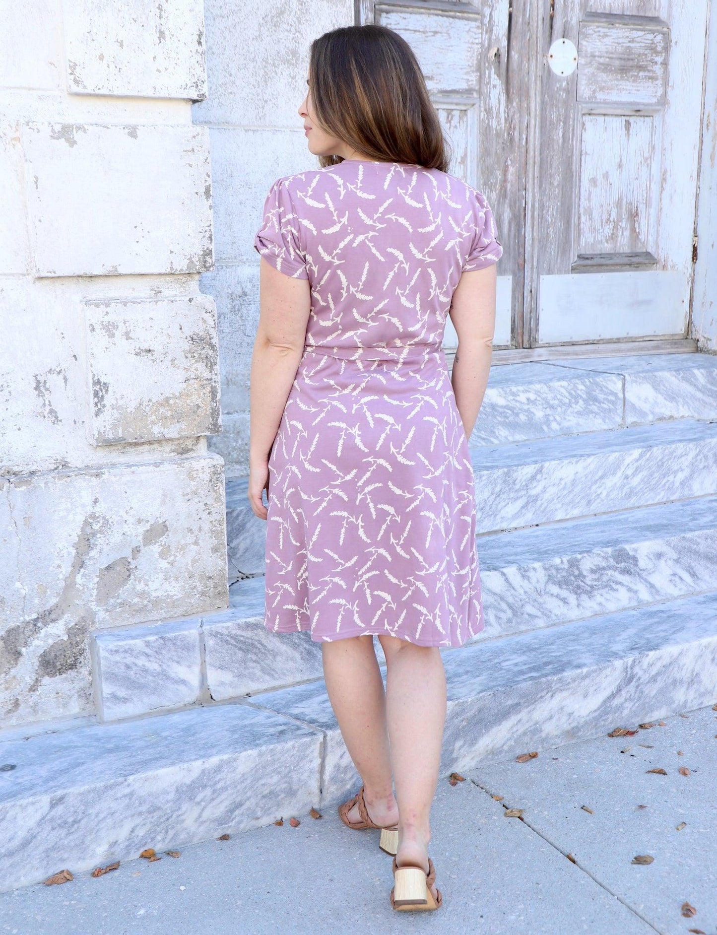 lavender organic wrap dress by passion lilie