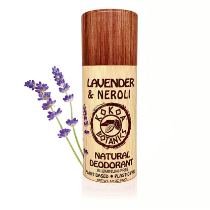 LAVENDER & NEROLI - Natural Deodorant - Sport - Aluminum-Free - Plastic-Free 3.2 oz by kokoabotanics