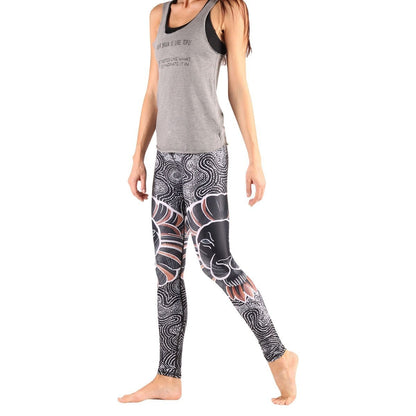 Lions Don't Sheep Printed Yoga Leggings by Yoga Democracy