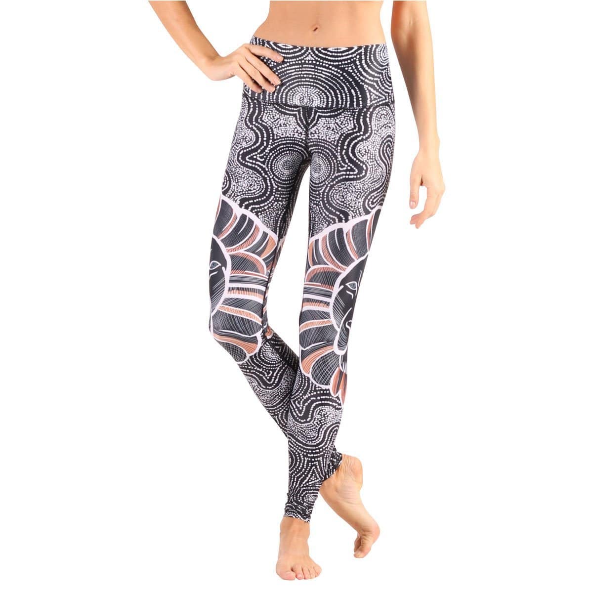 lions don't sheep printed yoga leggings by yoga democracy