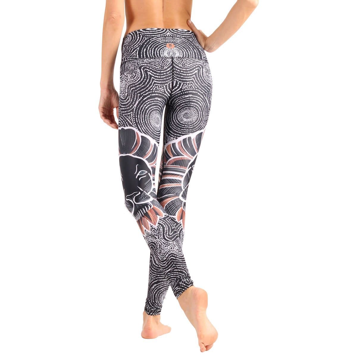 lions don't sheep printed yoga leggings by yoga democracy