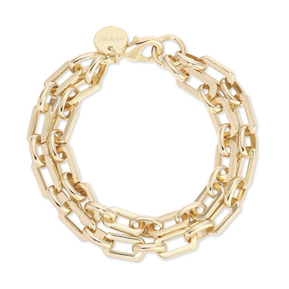 LIV DOUBLE CHAIN BRACELET by eklexic