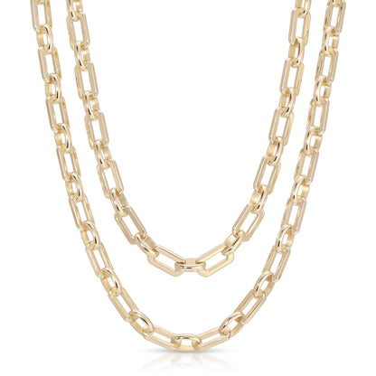 LIV DOUBLE CHAIN NECKLACE by eklexic