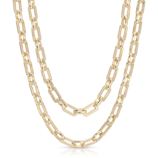 LIV DOUBLE CHAIN NECKLACE by eklexic