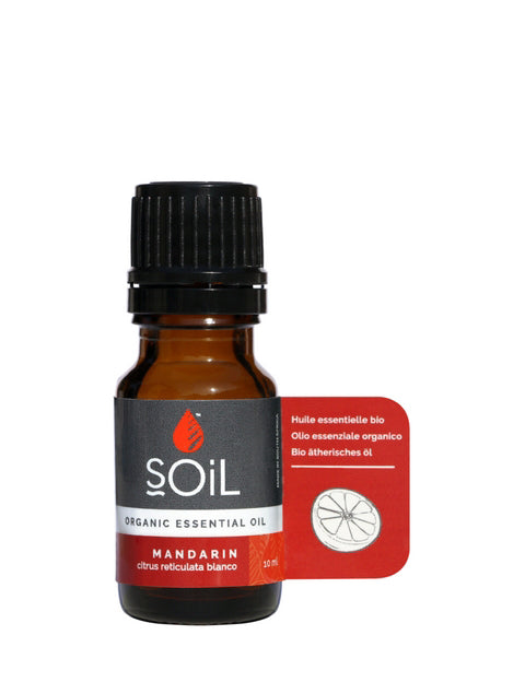 organic mandarin essential oil (citrus reticulata blanco) 10ml by soil organic aromatherapy and skincare