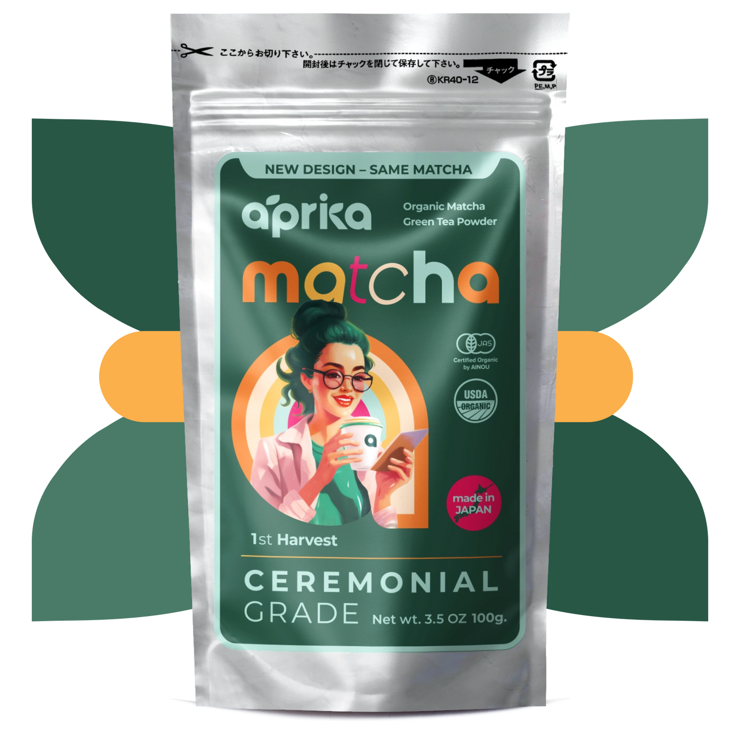 organic japanese ceremonial grade matcha green tea powder by aprika life