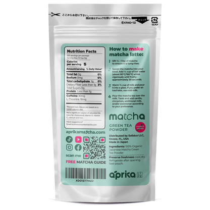 Organic Japanese Matcha Green Tea Powder by Aprika Life