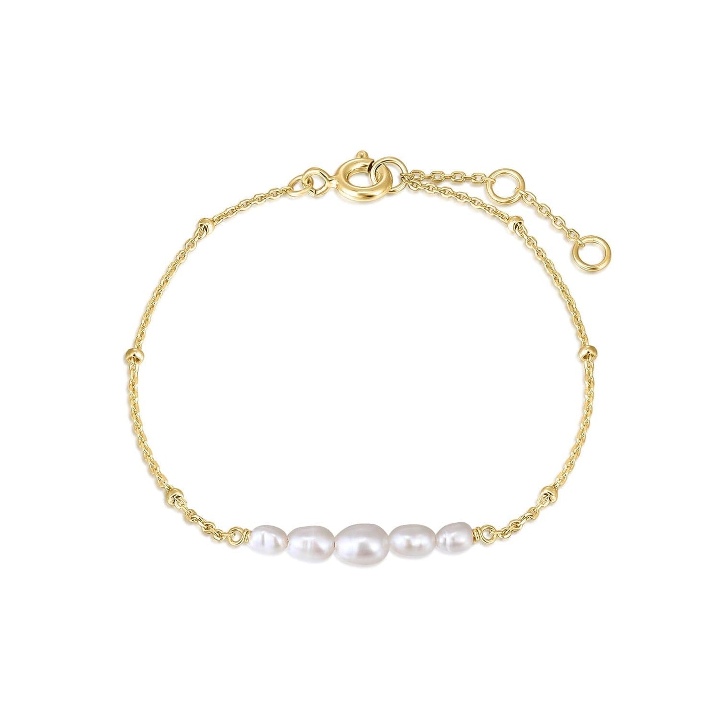 micro clustered pearl & bead bracelet by eklexic