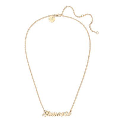 Namaste Script Necklace by eklexic