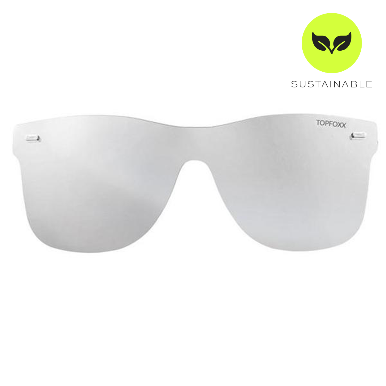 sustainable future wife - silver square wayfarer sunglasses by topfoxx