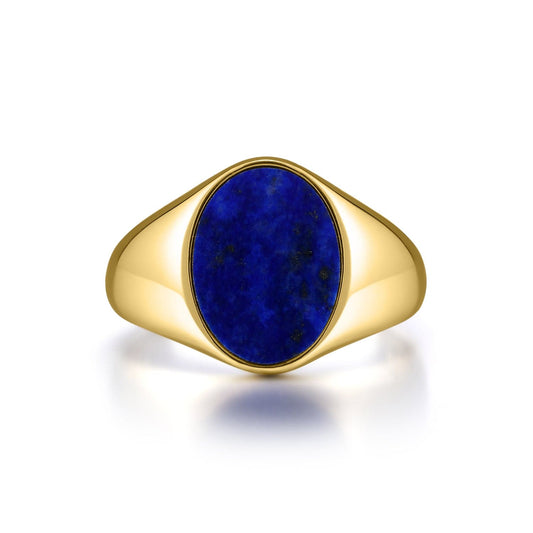 OVAL LAPIZ SIGNET RING by eklexic