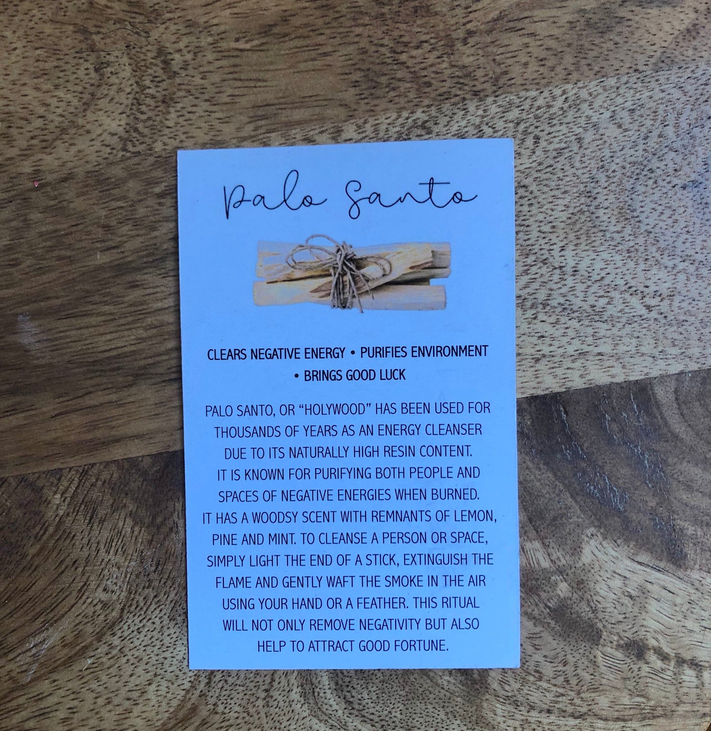 palo santo incense stick bundle by distinct bath & body