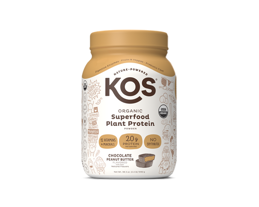 Organic Plant Protein, Chocolate Peanut Butter, 28 Servings by KOS