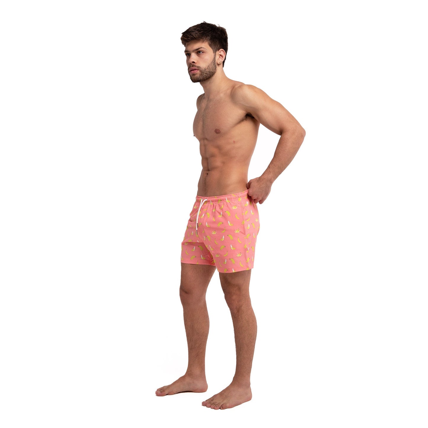 pink banana - 5" swim trunks by bermies