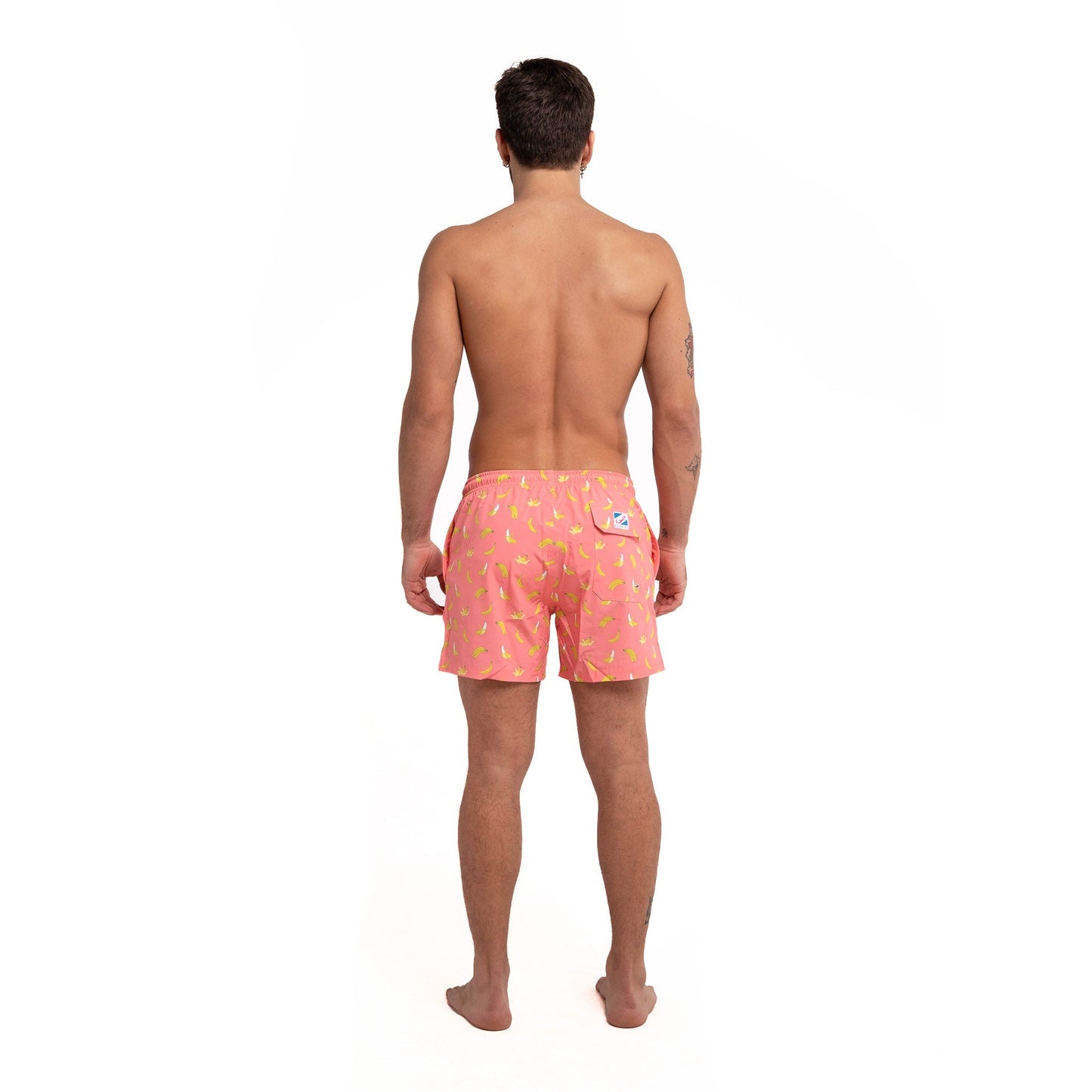 pink banana - 5" swim trunks by bermies